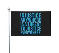 Bandiera Pirata 90X150cm, Injustice Anywhere Is A Threat Everywhere Rinforzo Bandiere da giardino con Occhielli Bandierine per Ristoranti Celebrazione Interno