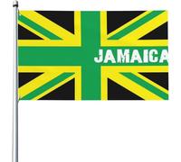 Bandiera Pirata 90X150cm, Jamaica Jamaican Kingdom Flag Doppia Cucitura Bandiere da giardino Poliestere Flag per Giardino Conferenza Parata