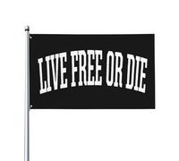 Bandiera Pirata 90X150cm, Live Free or Die Colori Vivaci Bandiere da giardino Resistente alle Intemperie Bandierine della Decorazione per Interno Esterno Decorazione