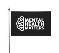 Bandiera Pirata 90X150cm, Mental Health Matters Colori Vivaci Bandiere Resistente alle Intemperie Flag per Interno Esterno Conferenza
