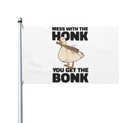 Bandiera Pirata 90X150cm, Mess With The Honk Goose Farm Animal Bird Geese Farming Colori Vivaci Bandiere Resistente allo Scolorimento Bandierine della Decorazione per All'aperto Giardino
