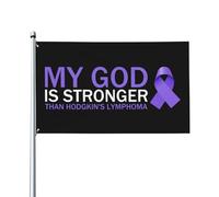 Bandiera Pirata 90X150cm, My God Is Stronger Than Hodgkin'S Lymphoma Awareness Fighter Personalizzata Bandiere da giardino Rinforzo Flag per Bar Interno All'aperto