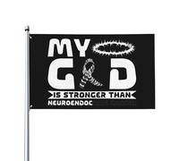 Bandiera Pirata 90X150cm, My God Is Stronger Than Neuroendocrine Cancer Awareness Fighter Poliestere Bandiere da Balcone Doppia Cucitura Bandierine della Decorazione per Esterno