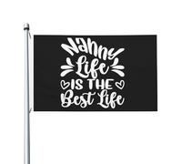 Bandiera Pirata 90X150cm, Nanny Life is The Best Life Stampa Bandiere da giardino Rinforzo Striscioni di Bunting per Esterno All'aperto Interno