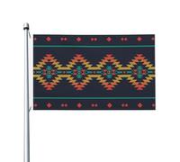Bandiera Pirata 90X150cm, Native Southwest American Retro Aztec Resistente alle Intemperie Bandiere da Balcone Doppia Cucitura Flag per Parata Interno Esterno