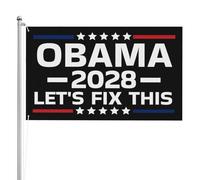 Bandiera Pirata 90X150cm, Obama 2028 Obama For Preside 2028 Let'S Fix This Decorative Bandiere da giardino Durevole Flag per Balcone Giardino Conferenza