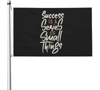 Bandiera Pirata 90X150cm, Success Is A Series Of Small Things Colori Vivaci Bandiere da giardino Doppia Cucitura Bandierine per Parata Interno Conferenza
