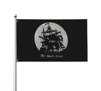 Bandiera Pirata 90X150cm, The Black Pearl by Moonlight Resistente alle Intemperie Bandiere da Balcone Classica Striscioni di Bunting per Interno Ristoranti Celebrazione
