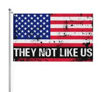Bandiera Pirata 90X150cm, They-Not-Like Us Juneteenth 1865 Freedom Day Poliestere Bandiere da Balcone Doppia Cucitura Flag per Parata All'aperto Esterno