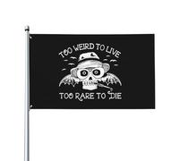 Bandiera Pirata 90X150cm, Too Weird to Live Too Rare to Die Bucket Decorative Bandiere con Occhielli Striscioni di Bunting per Ristoranti Celebrazione Parata