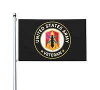 Bandiera Pirata 90X150cm, US Army 214th Field Artillery Brigade Veteran Durevole Bandiere da giardino Resistente alle Intemperie Flag per Interno Celebrazione Decorazione