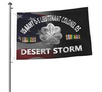 Bandiera Pirata 90X150cm, Us Army O-5 Lieutenant Colonel O5 Desert Storm Doppia Cucitura Bandiere Resistente alle Intemperie Flag per Celebrazione Parata Conferenza