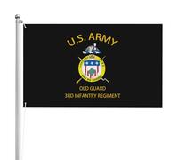 Bandiera Pirata 90X150cm, Us Army Old Guard 3rd United States Infantry Regiment 3ply Rinforzo Bandiere da giardino Durevole Bandierine della Decorazione per Interno Conferenza Balcone