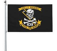 Bandiera Pirata 90X150cm, Vfa-103 Fear The Bones Jolly Rogers Durevole Bandiere con Occhielli Flag per Parata Balcone Bar