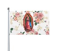 Bandiera Pirata 90X150cm, Virgin Mary Our Lady of Guadalupe Stampa Bandiere Durevole Flag per Interno Esterno All'aperto