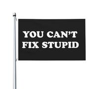 Bandiera Pirata 90X150cm, You Can't Fix Stupid Custom Fake Personalizzata Bandiere da Balcone Classica Flag per Ristoranti Balcone Bar