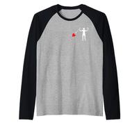 Bandiera Pirata Barbanera - Tasca per Il Petto Originale Edward Teach Maglia con Maniche Raglan