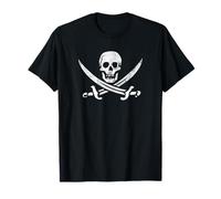 Bandiera Pirata Calico Jack Sword con Grafica Jolly Roger Maglietta