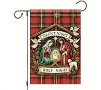 Bandiera Pirata Christmas Silent Night Holy Night Nativity Scene Bandiere Durevole Resistente Allo Scolorimento Striscioni Di Bunting Per Ristoranti Parata Celebrazione 70X102Cm