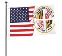 Bandiera Pirata Classica, Baltimore County Maryland And America Doppia Cucitura Bandiere Per Interno Bar Flag 90X150Cm