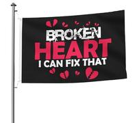 Bandiera Pirata Classica Bandiere Broken Heart I Can Fix That Doppia Cucitura Flag Per Parata Esterno Celebrazione 90X150Cm