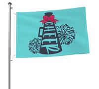 Bandiera Pirata Classica Bandiere Da Giardino Cheerleader Pom And Megaphone, Monogram Durevole Bandierine Della Decorazione Per Celebrazione Giardino Esterno 90X150Cm