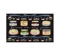 Bandiera Pirata Classica Bandiere Da Giardino Jesus Is My Jam And Im Here To Spread Christianty Book Verse Stampa Flag Per Esterno Celebrazione Bar 90X150Cm