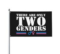 Bandiera Pirata Classica, There Are Only 2 Genders Colori Vivaci Bandiere Da Giardino Per Interno Ristoranti Flag 90X150Cm