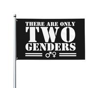 Bandiera Pirata Classica, There Are Only 2 Genders Resistente Alle Intemperie Bandiere Da Balcone Per Bar Esterno Striscioni Di Bunting 90X150Cm