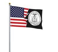 Bandiera Pirata Colori Vivaci, The United States Department Of Health Education And Ware And America Doppia Cucitura Bandiere Da Balcone Per Esterno Giardino Flag 90X150Cm