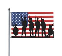 Bandiera Pirata Colori Vivaci, Usa American Flag Soldiers Army Doppia Cucitura Bandiere Da Giardino Per Decorazione Balcone Bandierine 90X150Cm