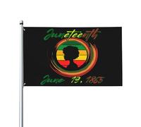Bandiera Pirata Con Occhielli, 1865 Juneteenth Black Freedom Day Pride Women Black History Month Resistente Allo Scolorimento Bandiere Per Balcone Bandierine Della Decorazione 90X150Cm