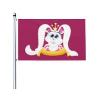 Bandiera Pirata Cute Bunny Sitting on a Pillow Bandiere 90X150cm