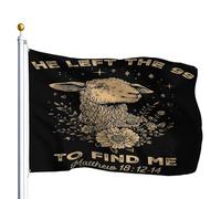 Bandiera Pirata Decorative Bandiere Da Giardino He Left The 99 To Find Me Christianty Book Verse Colori Vivaci Bandierine Della Decorazione Per Interno Decorazione Esterno 90X150Cm