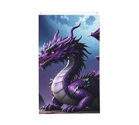 Bandiera Pirata Decorative, Dragon Purple Moon Resistente Allo Scolorimento Bandiere Da Giardino Per Conferenza Giardino Flag 90X150Cm