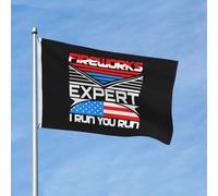 Bandiera Pirata Doppia Cucitura Bandiere 4Th July Fireworks Expert I Run You Run Stampa Flag Per Giardino Conferenza Ristoranti 90X150Cm