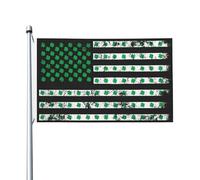 Bandiera Pirata Doppia Cucitura Bandiere Da Giardino American Green Shamrock St. Patrick'S Day Con Occhielli Bandierine Per Conferenza Balcone Ristoranti 90X150Cm