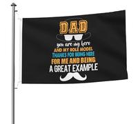 Bandiera Pirata Doppia Cucitura Bandiere Da Giardino Dad You Are My Hero And My Role Model Thanks For Being Here Colori Vivaci Flag Per All'Aperto Balcone Bar 90X150Cm