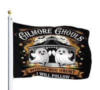 Bandiera Pirata Doppia Cucitura Bandiere Ghouls Where You Haunt I Will Follow Halloween Boo Con Occhielli Flag Per Celebrazione All'Aperto Ristoranti 90X150Cm