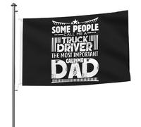 Bandiera Pirata Doppia Cucitura Bandiere Some People Call Me A Truck Driver The Most Important Call Me Dad Resistente Allo Scolorimento Flag Per Conferenza Giardino Balcone 90X150Cm