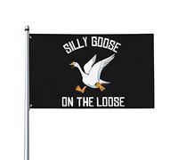 Bandiera Pirata Doppia Cucitura, Goose Lover Silly Goose On The Loose Classica Bandiere Per Conferenza Bar Striscioni Di Bunting 90X150Cm