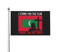 Bandiera Pirata Doppia Cucitura, I Stand For The Maldives Flag And I Kneel For The Cross Poliestere Bandiere Da Giardino Per Giardino Celebrazione Flag 90X150Cm