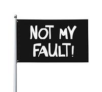 Bandiera Pirata Doppia Cucitura, It'S My Fault Slogan Poliestere Bandiere Da Giardino Per Decorazione Parata Bandierine Della Decorazione 90X150Cm