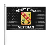 Bandiera Pirata Durevole Bandiere Da Balcone Us Army 107Th Armored Cavalry Regiment Desert Storm Veteran Resistente Allo Scolorimento Bandierine Della Decorazione Per Interno Bar 90X150Cm