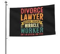 Bandiera Pirata Durevole Bandiere Da Giardino Divorce Lawyer Because Freakin Miracle Worker Isn'T An Official Job Doppia Cucitura Bandierine Per Conferenza Decorazione Interno 90X150Cm