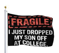 Bandiera Pirata Durevole Bandiere Fragile I Just Dropped My Dau-Ghter Off At College Parents Resistente Alle Intemperie Bandierine Della Decorazione Per Conferenza Balcone Ristoranti 90X150Cm