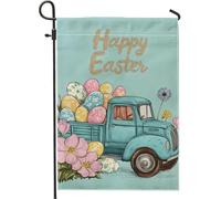 Bandiera Pirata Easter Spring Blue Vintage Truck Durevole Bandiere da Balcone Poliestere Bandierine della Decorazione per Interno Parata 30x45cm