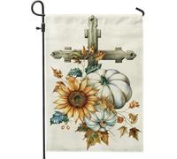 Bandiera Pirata Fall Harvest Yellow Sunflower Pumpkin 30X45Cm Bandiera Vacanza Divertenti Appendere Striscione Per Il Portico Patio Interni