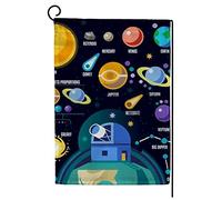 Bandiera Pirata Galaxy New Horizons of The Solar Doppia Cucitura Bandiere da giardino Durevole Bandierine della Decorazione per Celebrazione Balcone 30x45cm