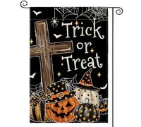 Bandiera Pirata Halloween Trick Or Treat Jack-O'-Lantern Cross 30X45Cm Bandiera Da Giardino Appendere Stagionali Striscione Per Camera Da Letto Celebrazione Il Portico